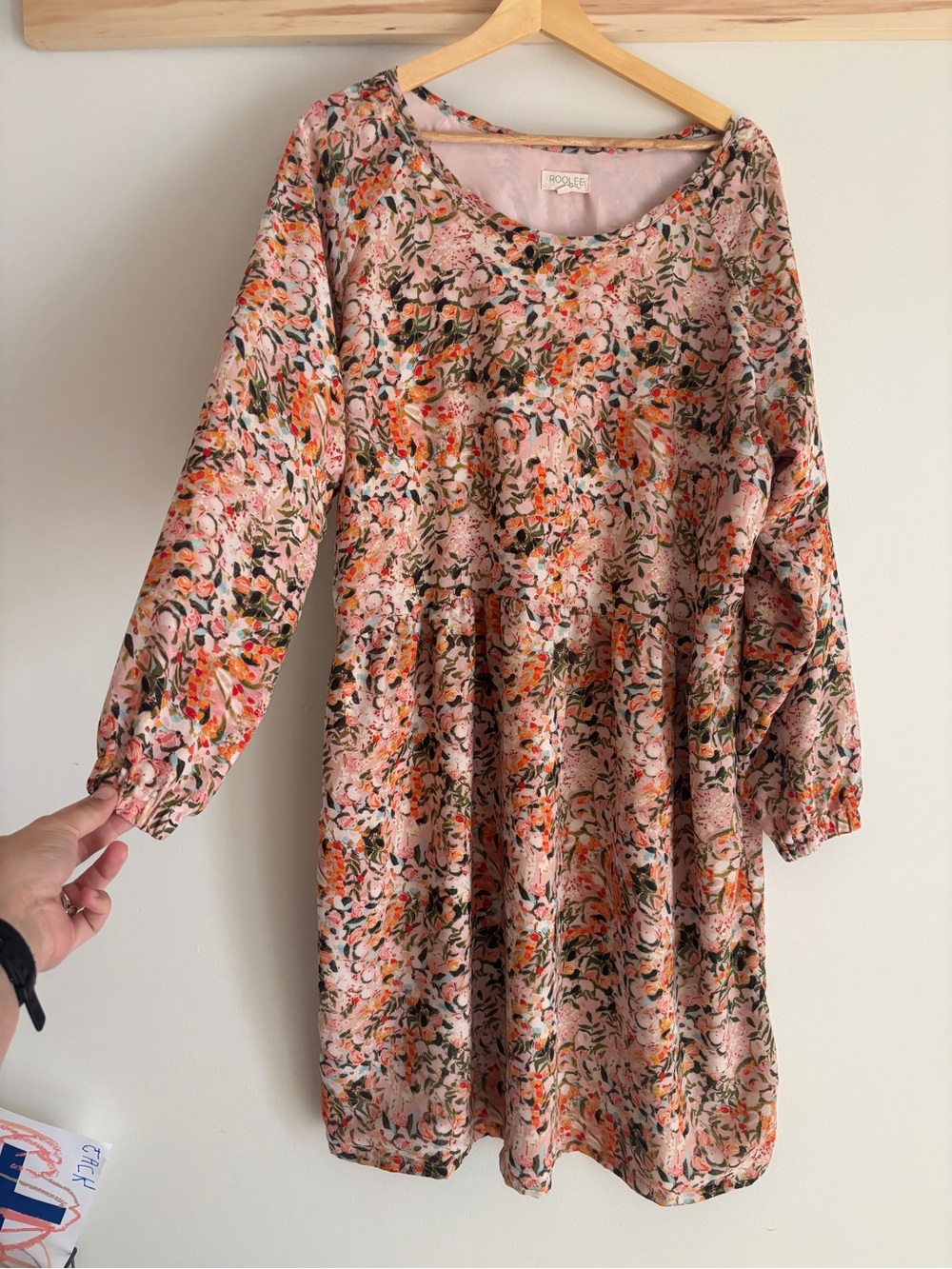 NURSING friendly Pink Floral Long-Sleeve Casual Dress